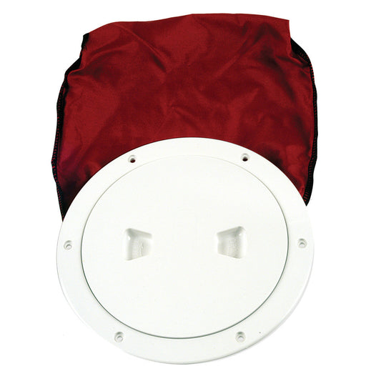 Beckson 6" Stow-Away Deck Plate - White w/12" Bag - Reel Draggin' Tackle