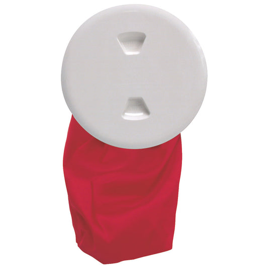 Beckson 5" Stow-Away Deck Plate - White w/12" Bag - Reel Draggin' Tackle