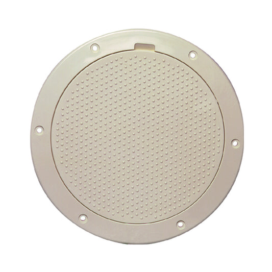 Beckson 6" Non-Skid Pry-Out Deck Plate - Beige - Reel Draggin' Tackle