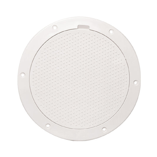 Beckson 6" Non-Skid Pry-Out Deck Plate - White - Reel Draggin' Tackle