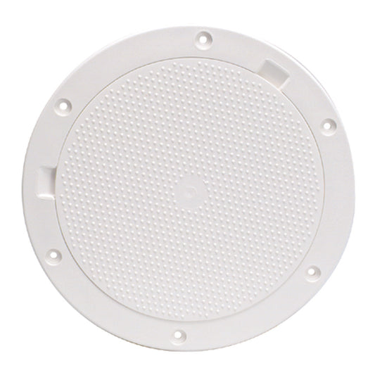 Beckson 8" Non-Skid Pry-Out Deck Plate - White - Reel Draggin' Tackle