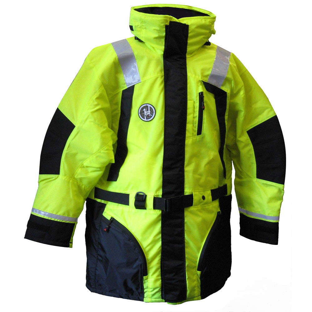 First Watch Hi-Vis Flotation Coat - Hi-Vis Yellow/Black - Small - Reel Draggin' Tackle