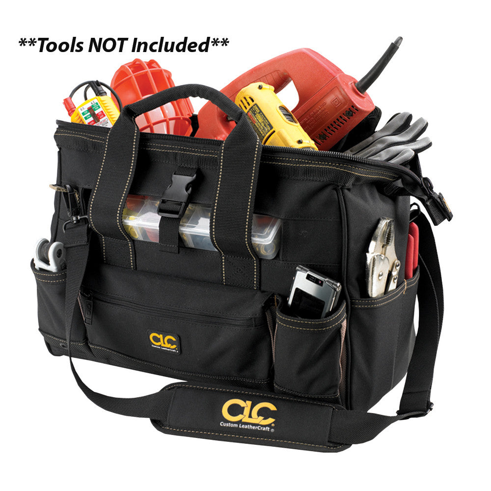 CLC 1534 16&#34; Tool Bag w/ Top-Side Plastic Parts Tray - Reel Draggin' Tackle