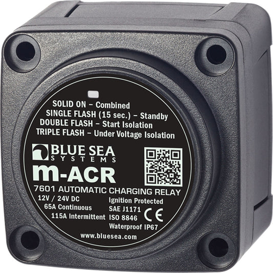 Blue Sea 7601 DC Mini ACR Automatic Charging Relay - 65 Amp - Reel Draggin' Tackle
