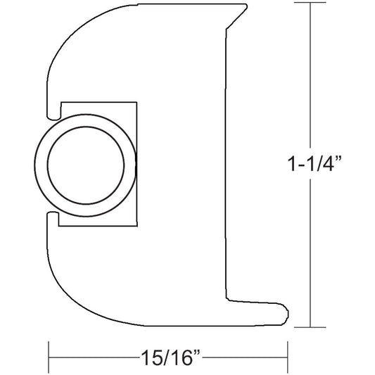 TACO Flex Vinyl Rub Rail Kit - White w/White Insert - 50' - Reel Draggin' Tackle