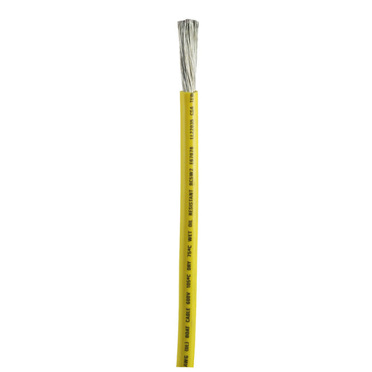 Ancor Yellow 2 AWG Battery Cable - Sold By The Foot - Reel Draggin' Tackle