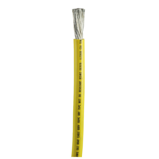 Ancor Yellow 1/0 AWG Battery Cable - Sold By The Foot - Reel Draggin' Tackle