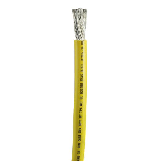 Ancor Yellow 2/0 AWG Battery Cable - Sold By The Foot - Reel Draggin' Tackle