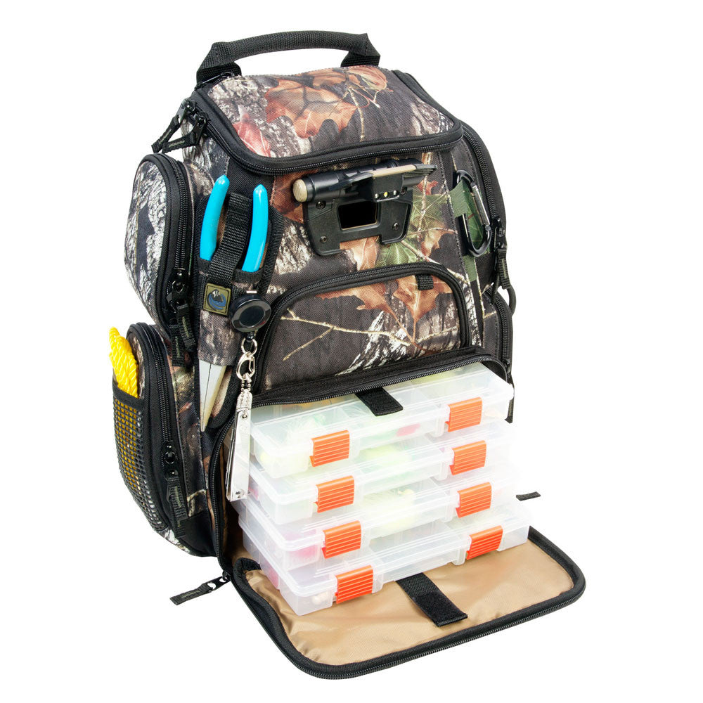 Wild River RECON Mossy Oak Compact Lighted Backpack w/4 PT3500 Trays - Reel Draggin' Tackle
