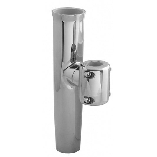 TACO Stainless Steel Clamp-On Adjustable Rod Holder - Fits 1-11/16" & 1-15/16" O.D. Pipe - Reel Draggin' Tackle