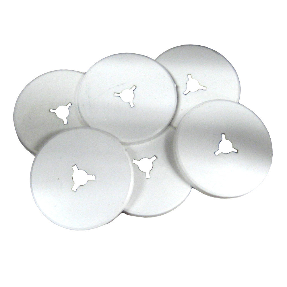 Weld Mount White Nylon 1.25" Stud Cover f/1/4" x 20 Stud - Qty. 50 - Reel Draggin' Tackle - 1