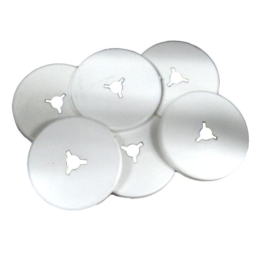 Weld Mount White Nylon 1.25" Stud Cover f/1/4" x 20 Stud - Qty. 50 - Reel Draggin' Tackle - 1