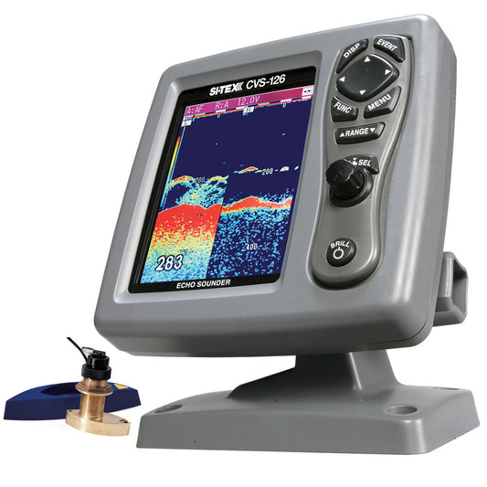 SI-TEX CVS-126 Dual Frequency Color Echo Sounder w/B744V Thru-Hull Transducer - Reel Draggin' Tackle