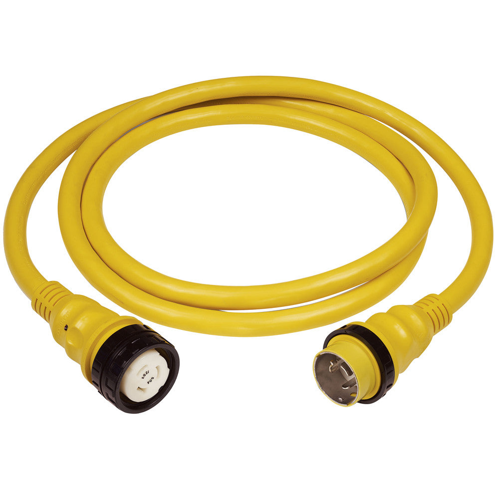 Marinco 50A 125V Shore Power Cable - 50' - Yellow - Reel Draggin' Tackle - 1