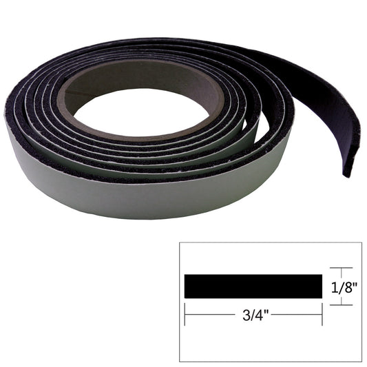 TACO Hatch Tape 8'L x ⅛"H x ¾"W - Black - Reel Draggin' Tackle