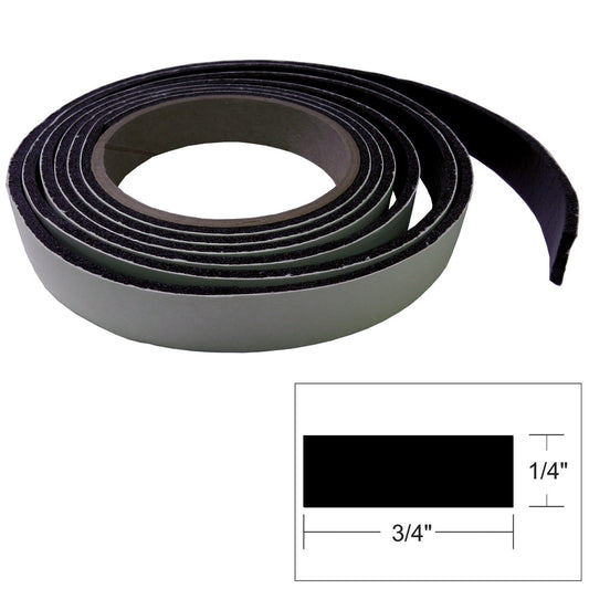 TACO Hatch Tape - 8'L x ¼"H x ¾"W - Black - Reel Draggin' Tackle