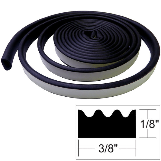 TACO Weather Seal - 10'L x ⅛"H x ⅜"W - Black - Reel Draggin' Tackle