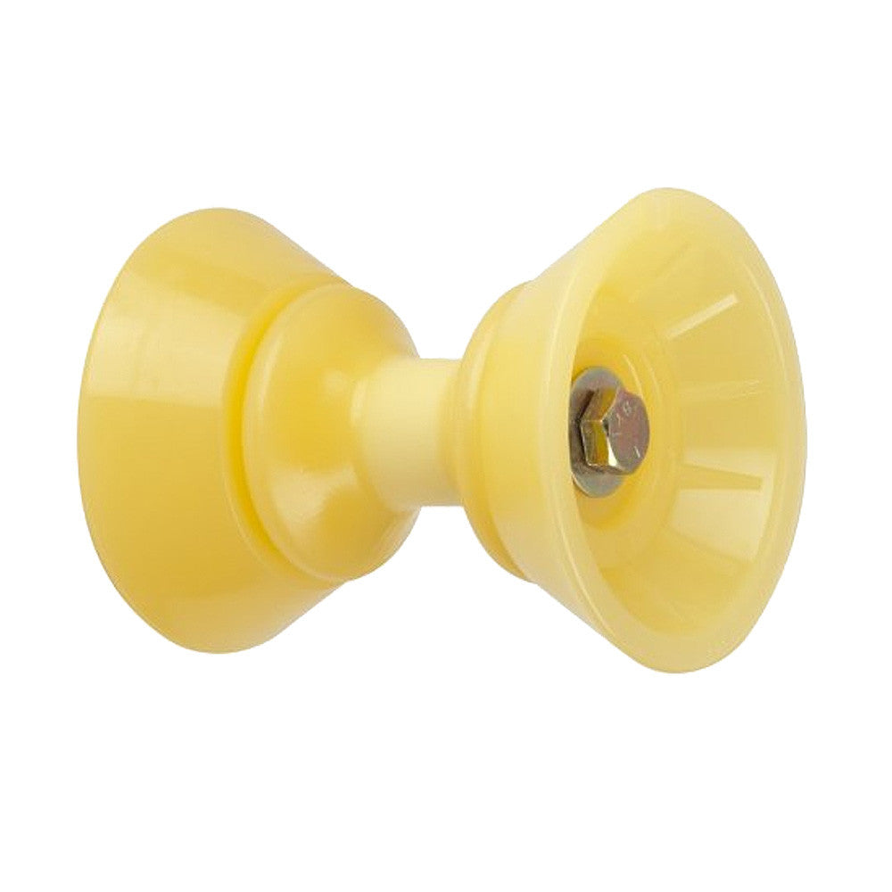 C.E. Smith 3&#34; Bow Bell Roller Assembly - Yellow TPR - Reel Draggin' Tackle