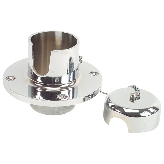 Whitecap Chain & Rope Deck Pipe - CP/Brass - Reel Draggin' Tackle