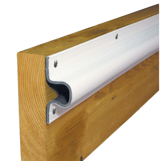Dock Edge "C" Guard PVC Dock Profile - (4) 6' Sections - White - Reel Draggin' Tackle - 1