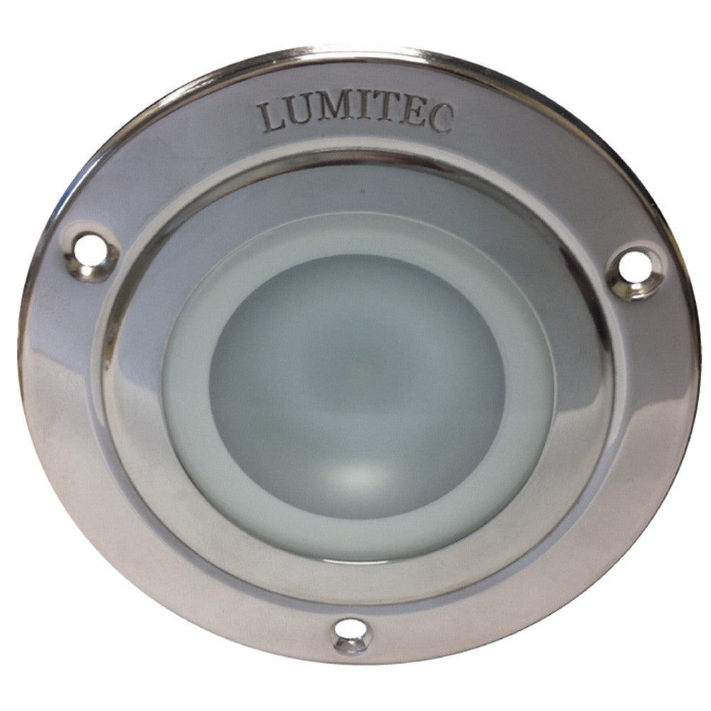 Lumitec Shadow - Surface Mount Down Light - Polished SS Finish - White Non Dimming - Reel Draggin' Tackle