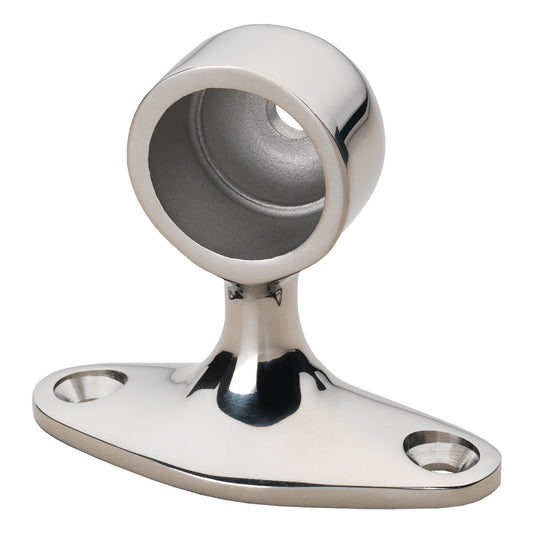 Whitecap 90° Handrail Stanchion - End - 316 Stainless Steel - 7/8" Tube O.D. - Reel Draggin' Tackle