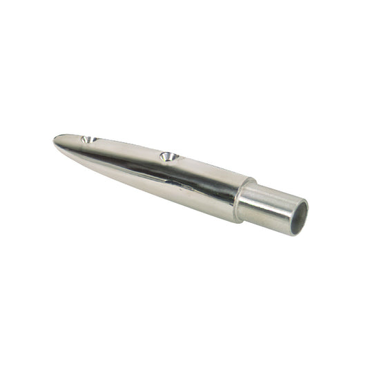 Whitecap 16-1/2° Rail End (End-Out) - 316 Stainless Steel - 7/8" Tube O.D. - Reel Draggin' Tackle