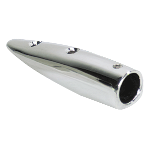 Whitecap 5-1/2&#176; Rail End (End-In) - 316 Stainless Steel - 7/8&#34; Tube O.D. - Reel Draggin' Tackle