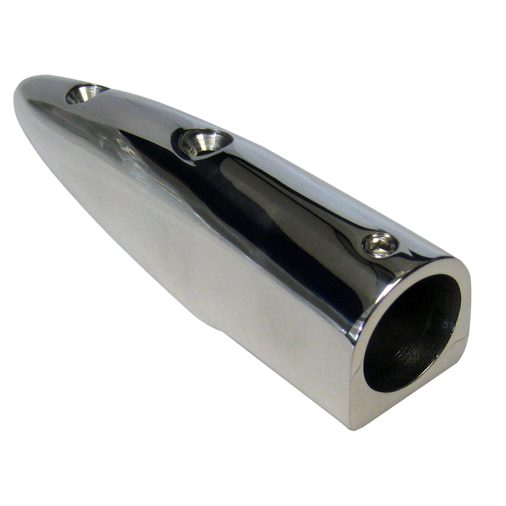 Whitecap 5-1/2 Degree Rail End (End-In) - 316 Stainless Steel - 7/8" Tube O.D.