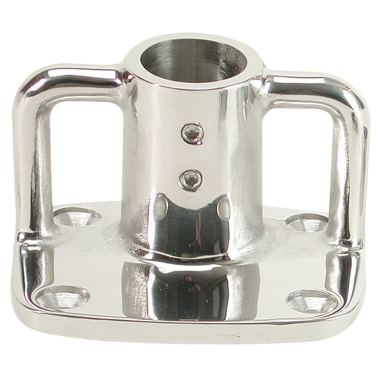 Whitecap 4° Rectangular Base - 316 Stainless Steel - 3-1/2" x 3" - Reel Draggin' Tackle