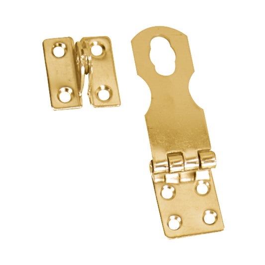 Whitecap Swivel Safety Hasp - Polished Brass - 1" x 3" - Reel Draggin' Tackle