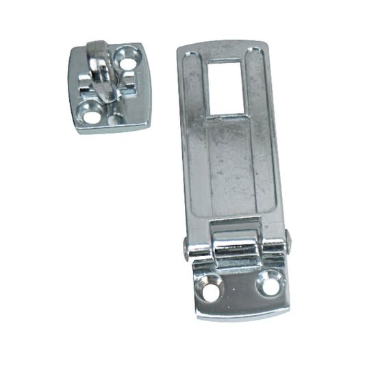 Whitecap Swivel Safety Hasp - CP/Zamac - 1-1/8" x 3" - Reel Draggin' Tackle
