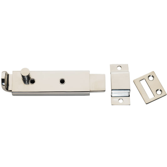 Whitecap Spring Loaded Slide Bolt/Latch - 316 Stainless Steel - 5-5/16" - Reel Draggin' Tackle