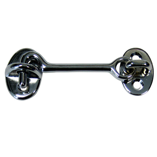 Whitecap Cabin Door Hook - CP/Brass - 3" - Reel Draggin' Tackle - 1