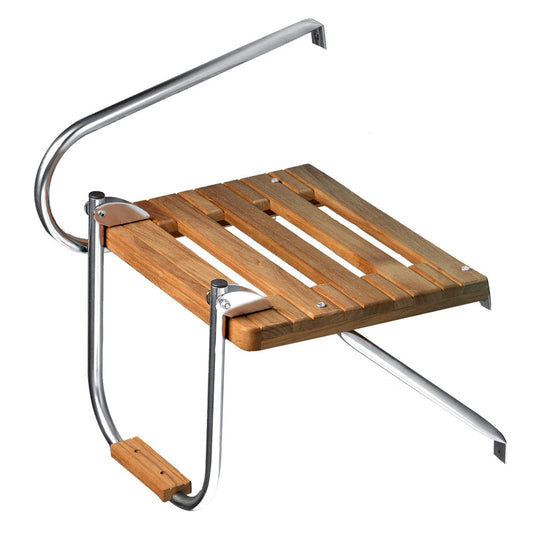 Whitecap Teak Swim Platform w/Ladder f/Outboard Motors - Reel Draggin' Tackle