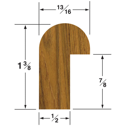 Whitecap Teak Edge Molding - 5' - Reel Draggin' Tackle - 1