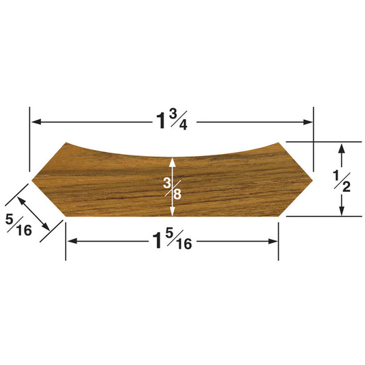 Whitecap Teak Corner Wire Molding - 5' - Reel Draggin' Tackle - 1