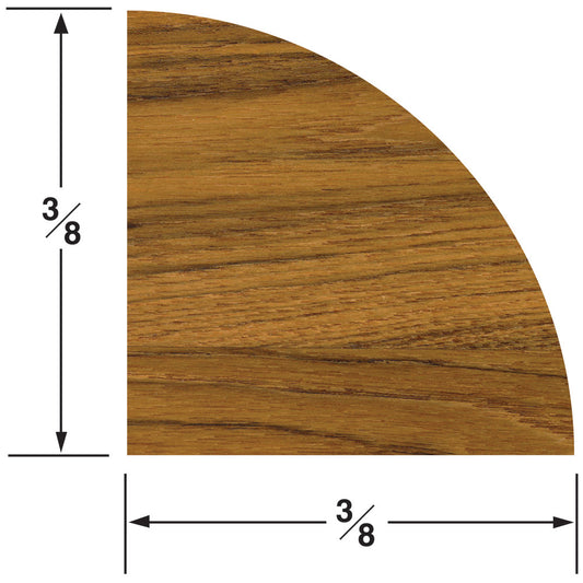 Whitecap Teak Quarter Round Molding Small - 5' - Reel Draggin' Tackle - 1