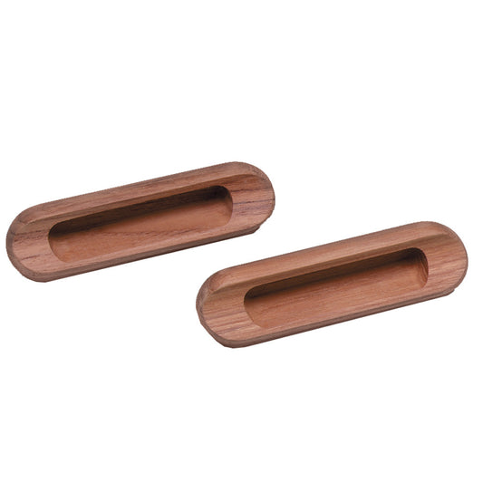 Whitecap Teak Oblong Drawer Pull - 4-1/16"L - 2 Pack - Reel Draggin' Tackle
