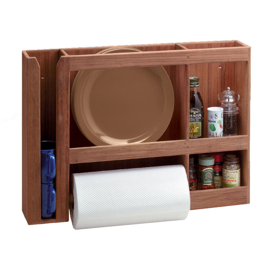 Whitecap Teak Dish/Cup/Paper Towel Rack - Reel Draggin' Tackle