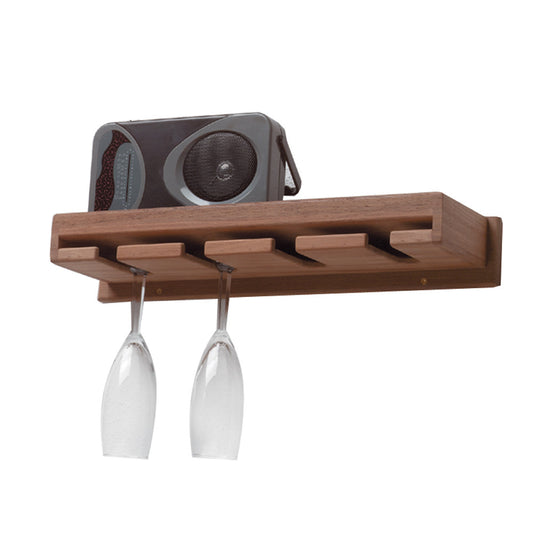 Whitecap Teak Wineglass Rack w/Shelf - Reel Draggin' Tackle