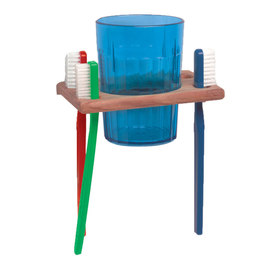 Whitecap Teak Glass & Toothbrush Holder - Reel Draggin' Tackle