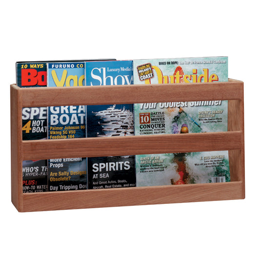 Whitecap Teak Double-Wide Magazine Rack - Reel Draggin' Tackle