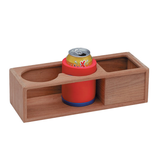 Whitecap Teak Two Insulated Drink/Binocular Rack w/Tray - Reel Draggin' Tackle - 1