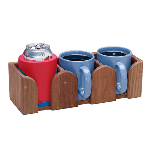 Whitecap Teak THree Mug Rack - Reel Draggin' Tackle