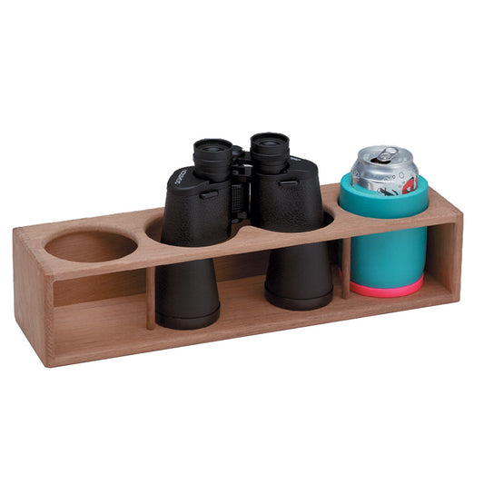 Whitecap Teak Four Insulated Drink/Binocular Rack - Reel Draggin' Tackle