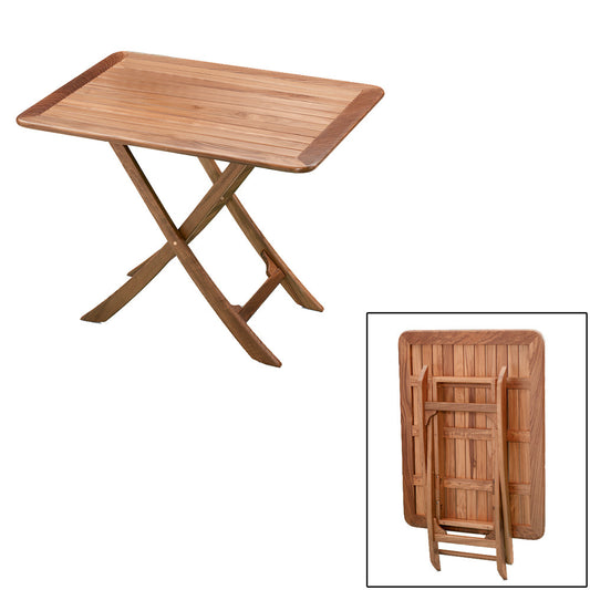 Whitecap Teak Large Adjustable Slat Top Table - Reel Draggin' Tackle
