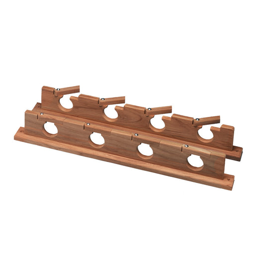 Whitecap Teak Lock-In Four-Rod Storage Rack - Reel Draggin' Tackle