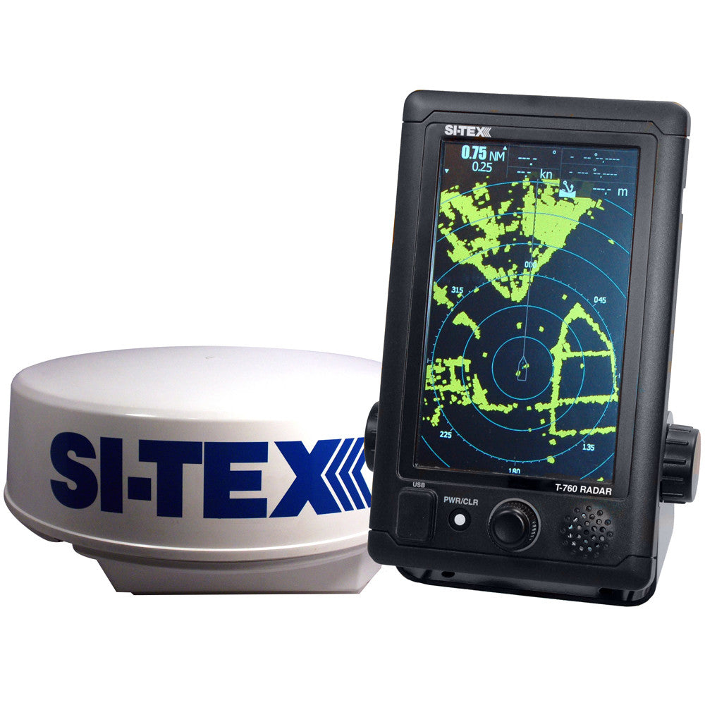 SI-TEX T-760 Compact Color Radar w/4kW 18&#34; Dome - 7&#34; Touchscreen - Reel Draggin' Tackle
