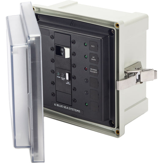 Blue Sea SMS Surface Mount System Panel Enclosure - 120/240V AC/50A ELCI Main - 1 Blank Circuit Position - Reel Draggin' Tackle